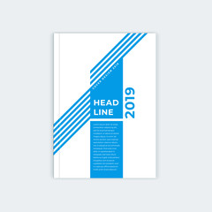 Wall Mural - minimalistic brochure template design. flyer, booklet, annual report cover template. modern diagonal
