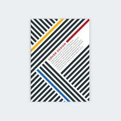 Wall Mural - minimalistic brochure template design. flyer, booklet, annual report cover template. modern diagonal
