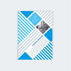 Wall Mural - minimalistic brochure template design. flyer, booklet, annual report cover template. modern diagonal