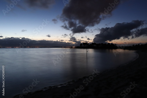 Coucher De Soleil Sur Le Bassin Darcachon Expo Longue Buy