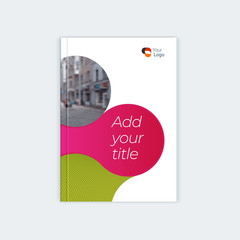Canvas Print - minimalistic brochure template design. flyer, booklet, annual report cover template. place under the