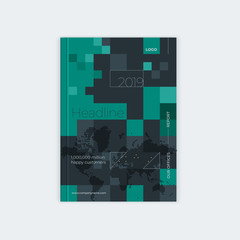 Canvas Print - minimalistic brochure template design. flyer, booklet, annual report cover template. modern abstract