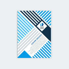 Wall Mural - minimalistic brochure template design. flyer, booklet, annual report cover template. modern diagonal