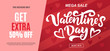 Valentine's day sale long banner template