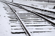Railway track in winter