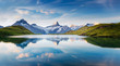© Leonid Tit - Great view of the snow rocky massif. Location Bachalpsee in Swiss alps, Grindelwald valley.
