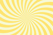Simple yellow background. Spiral stripes in retro pop art style