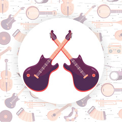 Sticker - music instrument cartoon