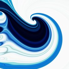 Blue White Liquid Fractal Lines 