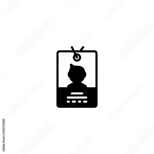 Fotografía pass icon vector. pass vector graphic illustration