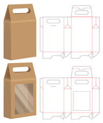 Box packaging die cut template design. 3d mock-up