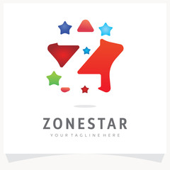 Sticker - Letter Z Logo Design with Colorful Star, Logo Design Template Inspiration, App Icon Design