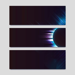 Sticker - Neon light effect posters illustration