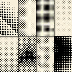 Poster - Black and beige halftone background vector