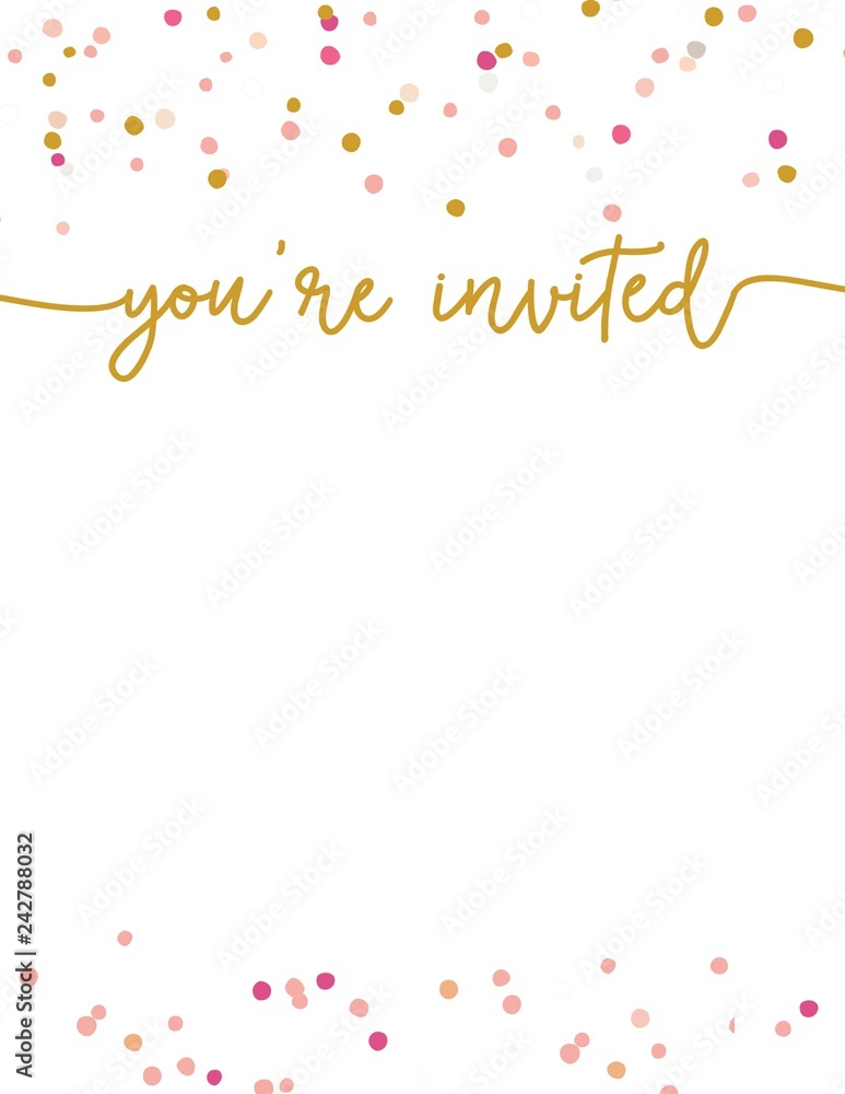 Cute Party Invitation Template. You're Invited Party Invitation Background, Printable Invite Stock Illustration | Adobe Stock cute-party-invitation-template-you-re-invited-party-invitation-background-printable-invite-stock-illustration-adobe-stock