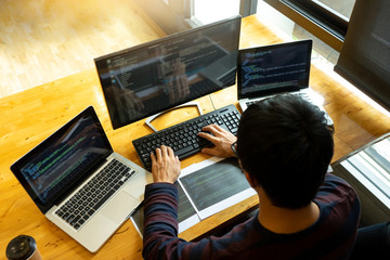 programmer work with Developing programming