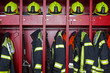 Bekleidungsspind  in einem Feuerwehrhaus