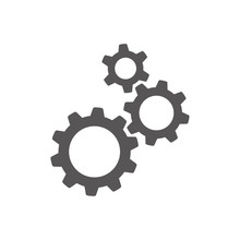 Settings Gears (cogs) Flat Icon For Apps And Websites