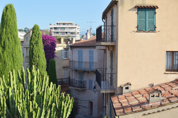 houses in old town of Cannes, France	