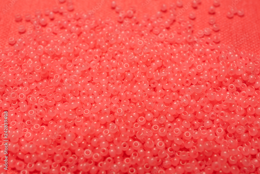 Heap of color beads, closeup