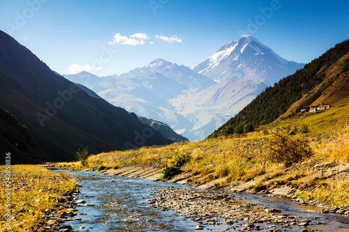Fotografie, Obraz Captivating scene of the alpine valley in sunlight
