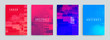 Set of abstract background cover designs. Screen error effect. Failure. Vector graphics. Abstract background strokes. Halftone effect