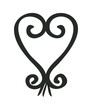 Adinkra Vector illustration: Sankofa Heart Symbol isolated.