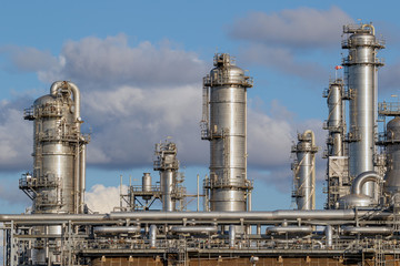 Wall Mural - oil refinery tubes and pipes