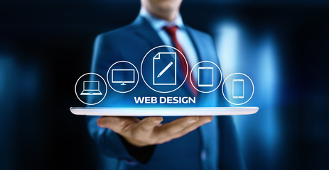 Wall Mural - responsive web desing website business internet technology concept