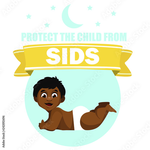 Protect the child from SIDS. Vector illustration for SIDS Awareness