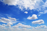 Fototapeta Niebo - Beautiful blue sky with white clouds
