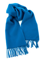 Blue Winter Scarf Isolated White Background