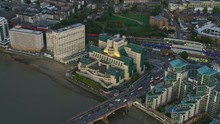 Aerial Sunset View SIS MI6 Building London England