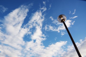 Sticker - Blue sky and white clouds