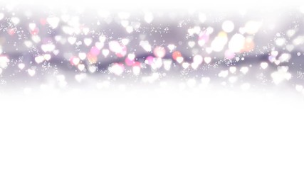 Wall Mural - Light hearts appear on the glowing grey background. Valentines Day holiday abstract loop animation.