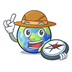 Sticker - Explorer picture of the cartoon langait earth