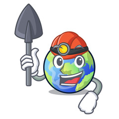 Sticker - Miner picture of the cartoon langait earth