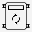 Outline inverter pixel perfect vector icon