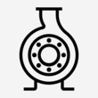 Outline centrifugal pump pixel perfect vector icon