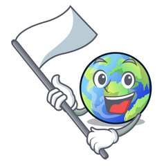 Sticker - With flag earth isolated with in the cartoons