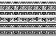 greek fret repeated motif. meander. vector seamless pattern. simple black and white background. geometric shapes. textile paint. repetitive background. fabric swatch. wrapping paper. texture