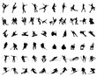 © Design Studio RM - Set of silhouettes of winter sports on a white background