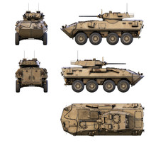 Set Of 3d-renders Of Light Armored Vehicle LAV-25