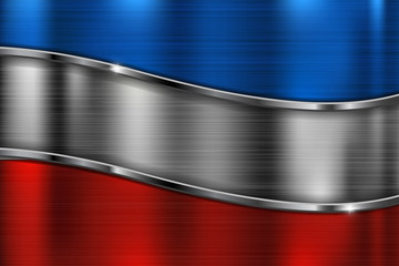 Wall Mural - Colored metal background. 3d shiny stripes