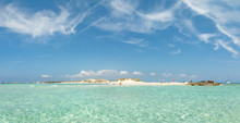 Espalmador Island. A Tiny Balearic Island That Lies Between Ibiza And Formentera With Beautiful S'Alga Beach. Spain.
