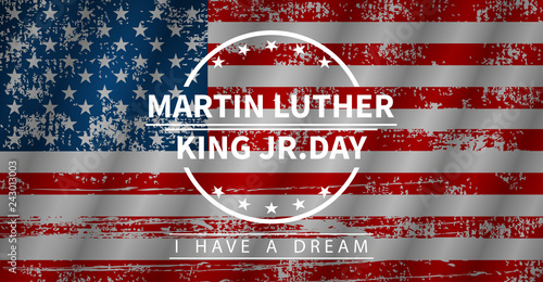 Fotografie, Obraz Martin Luther King Day, vector illustration in flat style