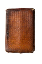 Old Leather Bound Book Isolated