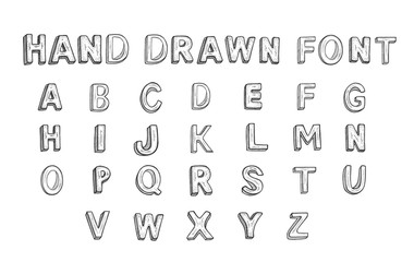 Sticker - Hand Drawn Font