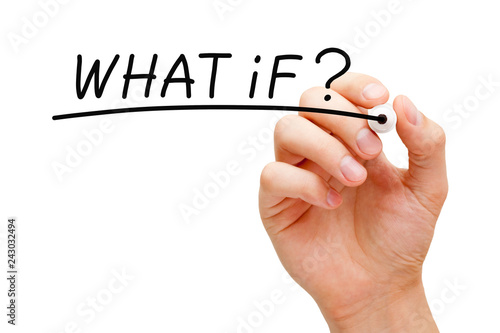 Fotografía Question What If Handwritten With Black Marker