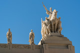 Fototapeta Zachód słońca - Sculpture of the Proclamation of the Republic on Tiradentes Palace, Rio de Janeiro